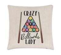 Pazzo Biliardo Donna Copricuscino Cuscino - Divertente