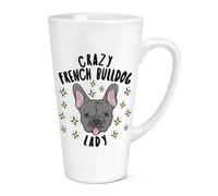 Pazzo Bulldog Francese Donna Stars 483ml Grande Latte Tazza - Cane Animale