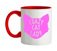 Pazzo Cat Lady Rosa - Tazza IN Ceramica - Gatti Amante Cucciolo Love Micetti