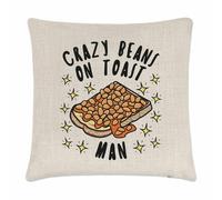 Pazzo Chicchi Su Toast Uomo Stars Copricuscino Cuscino Divertente Cibo Colazione