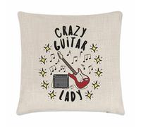 Pazzo Chitarra Donna Stars Copricuscino Cuscino Mamma Giorno Ragazza Divertente
