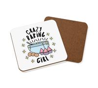 Pazzo Cottura Bambina Stars Sottobicchiere Divertente Baker Cuoco Chef Torta