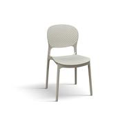 PAZZO DESIGN Sedia Anita, Set Da 4 Sedie, Tortora, Sedie Polipropilene, Sedie Cucina, Sedia Sala Da Pranzo, Impilabili - id_2058