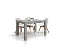 PAZZO DESIGN Tavolo Anna, Grigio Cemento - Cucina, Sala Da Pranzo, Soggiorno, Made in Italy, 120x80x76 cm