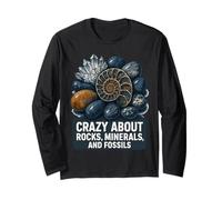 Pazzo di Rocce, minerali fossili Insegnante Studente Geologia Maglia a Manica