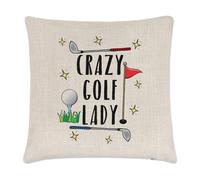 Pazzo Golf Donna Lino Cuscino Cover - Divertente Mamma Festa Della Giorno Sport