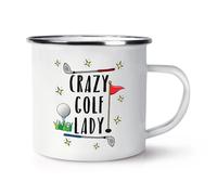 Pazzo Golf Donna Rétro Smalto Tazza - Divertente Mamma Festa Della Giorno Sport
