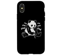 Pazzo Guardando Gioco Panda Divertente Gamer Custodia per iPhone X/XS