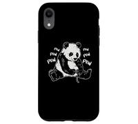 Pazzo Guardando Gioco Panda Divertente Gamer Custodia per iPhone XR