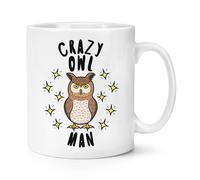 Pazzo Gufo Donna Stars 284ml Tazza - Divertente Animale Carino Uccello