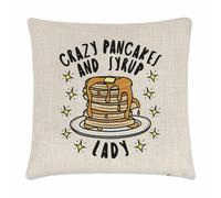 Pazzo Pancake E Sciroppo Donna Stars Copricuscino Cuscino Divertente Colazione