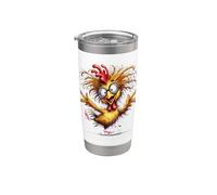 Pazzo Pollo in Tacchi Rosa Colore Bicchiere termico in acciaio inox doppia parete