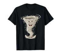 Pazzo Sorridente Tornado Cartoon Wild Twister Tempesta Maglietta