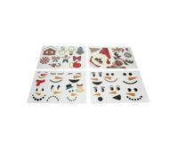 PB 4PCS DIY Luminous Santa Claus Snowman Elk Pattern Decorative Stickers for Wall Door Christmas Decorations