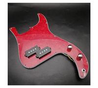 PB Bass Prewired Loaded Pickguard ScratchPlate Con Pickup Per Basso A 4 Corde (Color : Crimson)