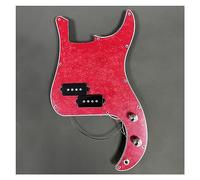 PB Bass Prewired Loaded Pickguard ScratchPlate Con Pickup Per Basso A 4 Corde (Color : Crimson)