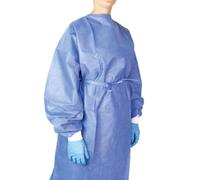 PB Pharma - Camice Monouso Sterile x10pz - Camici Medici Usa e Getta con Polsini in Cotone, Traspiranti e Resistenti, per Uomo e Donna, Colore Verde/Blu