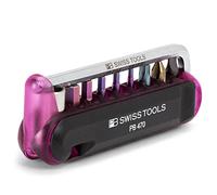 PB Swiss Tools PB 470 - Utensile multifunzione per bicicletta 100% Made in Svizzera con punte, cacciavite angolato, adattatore, smontaggio pneumatici per mountain bike, bici da strada, bicicletta