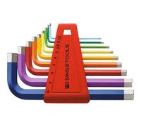PB SWISS TOOLS - Set di chiavi maschio esagonali piegate esecuzione termoverniciata 9