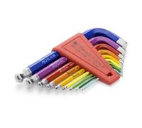 PB SWISS TOOLS Set di chiavi maschio piegate esagonali, testa sferoidale termoverniciata, 9pz. Quantità:1