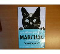 PB4 PLAQUE PUBLICITAIRE tolée age d'or Automobile n°80 : 1929 cm MARCHAL chat