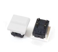 PB86-B0 Large Cap 4Pin Momentary SPDT PCB Mount Square Stage Control Push Button Switch 10Pcs(10Pcs White)