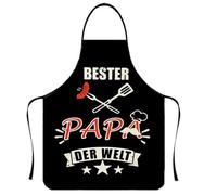 PBAHAUP 1 Pezzi Regalo Papà Grembiule Cucina Uomo Donna, Regolabile Grembiule Barbecue Uomo, Grembiule Masterchef Divertenti Personalizzato, Ideale Regalo per Papà Cuoco Chef Marito (A)