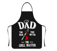 PBAHAUP 1 Pezzi Regalo Papà Grembiule Cucina Uomo Donna, Regolabile Grembiule Barbecue Uomo, Grembiule Masterchef Divertenti Personalizzato, Ideale Regalo per Papà Cuoco Chef Marito (B)