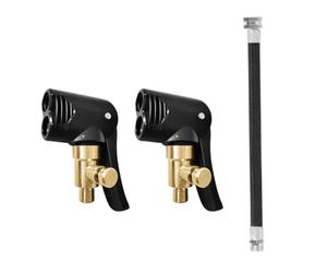 PBAHAUP 2 Pezzi Connettore Valvola Pneumatica Universale, Adattatore Valvola Presta, Adattatore A Sgancio Rapido In Ottone Clip-On, Connettore Valvola Bici, Per Gonfiatori Pompa D'Aria Compressore