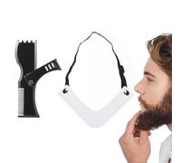 PBAHAUP 2 Pezzi Pettine Stencil Barba, Pettine Per Barba Uomo, Signori Pizzetto Collo Sagome Per Barba Styling Tool Per Rasatura Della Barba