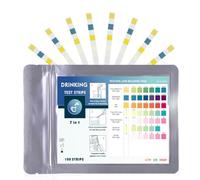 PBAHAUP 50 Strisce Test Acquario, Test Acqua 7in1 per Acquario e Stagno, Misura pH, Nitrati, Nitriti, Carbonati, Cloro, Ammonio, Analisi Acqua Semplice per Pesci Sani