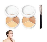 PBAHAUP Correttore Essence, Palette Correttore Copertura, Crema Correttore Viso Impermeabile a Lunga Durata, Texture Leggera per Contorno ed Evidenziazione,2 Pezzi per Makeup Naturale e Flawless