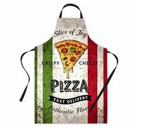 PBAHAUP Grembiule Cucina Uomo, Grembiule Cucina Pizza Divertenti, Grembiule da Cucina Originale Idea Regalo per Pizzaiolo Chef, Design Bandiera Italiana, per Cucinare e Grigliare (B)