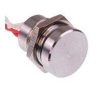 PBAR11FB000 APEM a Scatto 16mm Acciaio Inox Piezo Switch Precablati IP68 Spst