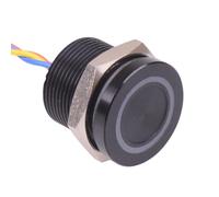 PBAR9AF2000A0S APEM LED Rosso 5VDC Momentanea N 19mm Nero Piezo Switch IP68