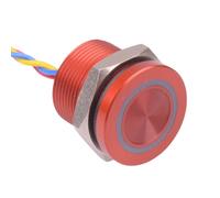 PBAR9AF6000N0S APEM LED Rosso 12VDC Momentanea N 19mm Piezo Switch Precablati