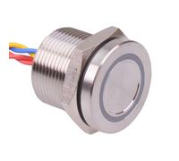 PBAR9AFB000A0G APEM Interruttore Piezo 19mm Momentaneo NO LED Verde 5VDC IP68