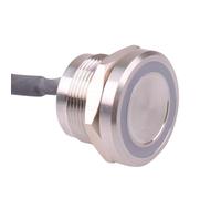 PBARZACB000E0W APEM LED Bianco 24V Acciaio Inox Momentanea 22mm Piezo Switch