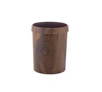 PBDEIOEOE cestino per la carta straccia, 1 contenitore for rifiuti in plastica, cestino for rifiuti rotondo for uso domestico, ornamenti for pattumiera, 10L(Wood Color)