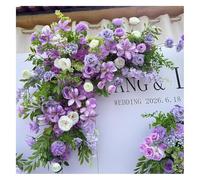 PBDEIOEOE Decorazioni floreali artificiali per matrimoni Simulazione floreale foresta terra appeso rosa cascata decorazione matrimonio layout guida stradale arte(Purple,D)