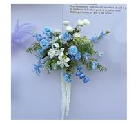 PBDEIOEOE Decorazioni floreali artificiali per matrimoni Simulazione floreale foresta terra appeso rosa cascata decorazione matrimonio layout guida stradale arte(Blue,B)