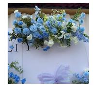 PBDEIOEOE Decorazioni floreali artificiali per matrimoni Simulazione floreale foresta terra appeso rosa cascata decorazione matrimonio layout guida stradale arte(Blue,C)