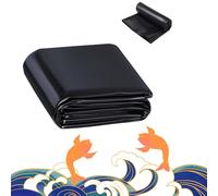 PBDEIOEOE Fodera per laghetti, Rivestimento for laghetto in HDPE Nero, Flessibile, Durevole, Impermeabile, antistrappo, di Diverse Dimensioni(11X16m)