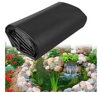 PBDEIOEOE Fodera per laghetti, Telone for laghetto in PVC HDPE Nero, Diverse Misure, for aiuola rialzata Impermeabile(3x10.5m)