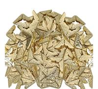 PBDEIOEOE Paraspigoli for Libri in Metallo Multicolor 14x20 mm. da 50 a 300 PZ(Gold 300pcs)