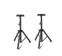 PBDEIOEOE Supporto per altoparlanti, Pieghevole in metallo con vassoio, altezza regolabile 60 cm-110 cm(Style 3)