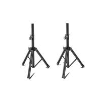 PBDEIOEOE Supporto per altoparlanti, Pieghevole in metallo con vassoio, altezza regolabile 60 cm-110 cm(Style 1)