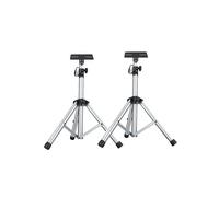 PBDEIOEOE Supporto per altoparlanti, Pieghevole in metallo con vassoio, altezza regolabile 60 cm-110 cm(Style 4)