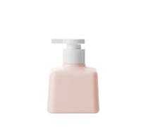 PBENO Dispenser Sapone Piccola Bottiglia Quadrata con Dispenser di Sapone a Pompa Ricarica di plastica Portatile Bottiglie vuote Bottiglia di lozione for Il Bagno(Color:Rosa,Size:300ml)