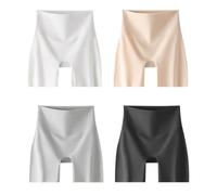 PBHGMGEBLV 4 Pezzi di Mutandine Modellanti Senza Cuciture for Donna, Modellanti for Il Controllo della Pancia, Body Trainer for Le Cosce, Pantaloncini in Pizzo più snelli(M)
